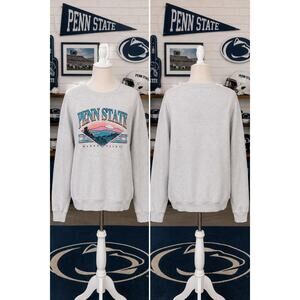 Vintage Penn State Happy Valley Graphic Sweatshirt XL Gray Nittany Lion